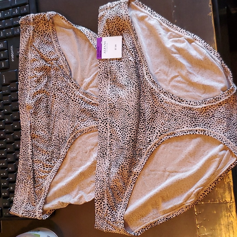 NEW Alfani Cheetah print bikini panties XXL - 2 PAIR - NEW